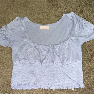 Urban outfitters light purple ruched top with puff sleeves size medium